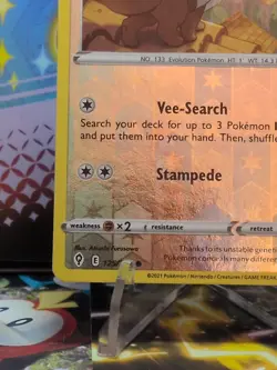 Pokemon TCG Evolving Skies Eevee 125/203 Reverse Holo Common NM/M NP - Image 4