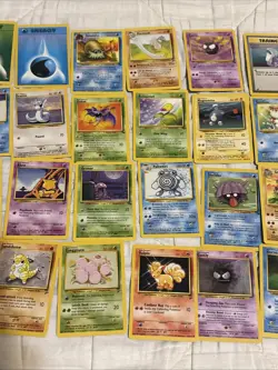 Lot of 28 Pokemon Base Set Cards Non Holo Collection Vintage WotC - Image 3