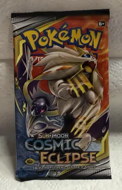 Pokemon TCG Cosmic Eclipse Booster Pack 10 Cards Sealed Solgaleo Lunala - Image 3