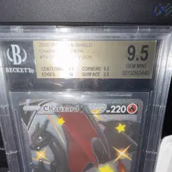 Pokemon Charizard V Champion's Path Secret Rare 079/073 Beckett 9.5 - Image 5