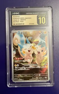 pokemon pachirisu 084/078 sv1v violet ex art rare holo 2023 japanese CGC 10 - Image 1