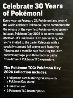 Pokemon TCG: Pokemon Day 2026 Collection - SEALED - FREE SHIPPING! - Image 4