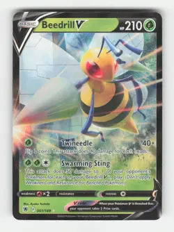 Beedrill V SWSH10: Astral Radiance (SWSH10) 001/189 Holofoil Ultra Rare NM EN - Image 1