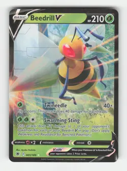 Beedrill V SWSH10: Astral Radiance (SWSH10) 001/189 Holofoil Ultra Rare NM EN - Image 3
