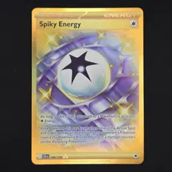 Pokemon TCG Card Spiky Energy 190/159 Journey Together Gold Hyper Rare - NM - Image 1