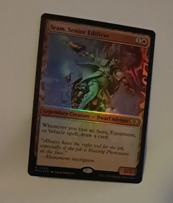 Sram, Senior Edificer Showcase FOIL NM March Machine MOM MTG Magic the Gathering - Image 1