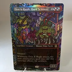 Don & Raph, Hard Science Rare Foil Legendary Creature 0205 TMNT Blue Red - Image 1