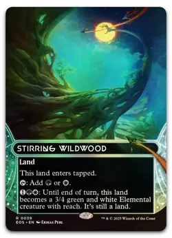 Stirring Wildwood (0039) (Borderless) #39 (Foil) NM Edge of Eternities Magic MTG - Image 1