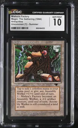 MTG Mishra's Factory Summer Antiquities Gem Mint CGC 10 - Image 1