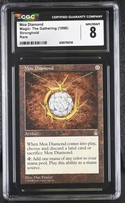 MTG Mox Diamond Stronghold Near Mint CGC 8 - Image 1