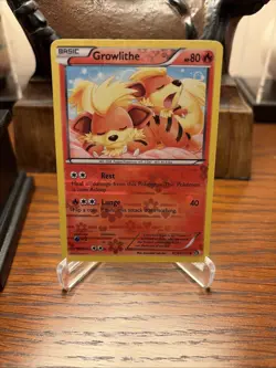 Growlithe RC4/RC25 Legendary Treasures Radiant Collection Holo Pokemon LP+ - Image 1