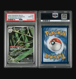 2025 POKEMON DESTINED RIVALS ILLUSTRATION RARE #187 TEAM ROCKET'S SPIDOPS PSA 10 - Image 3