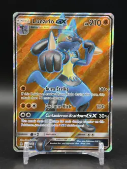 Lucario GX (Full Art) 122/131 Forbidden Light Pokemon TCG English NM - Image 1