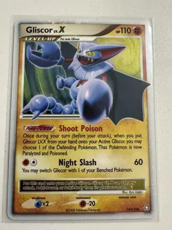 Pokemon Gliscor LV.X Ultra Rare Holo 141/146 Legends Awakened 110 HP English - Image 1