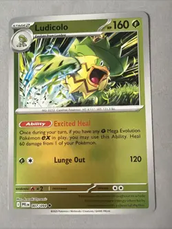 Pokemon TCG * Phantasmal Flames * 7/94 Ludicolo REVERSE HOLO Uncommon * FRESH PK - Image 1