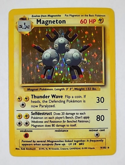 Pokemon Magneton 009/102 Base Set Holo - NM - Backside Damage - Image 1