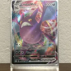 Pokemon TCG Crobat VMAX 045/072 Shining Fates Full Art Ultra Rare Holo VMAX Card - Image 1