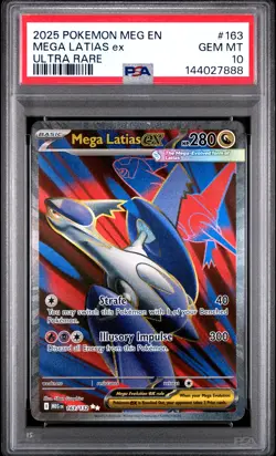2025 POKEMON MEG EN-MEGA EVOLUTION ULTRA RARE #163 MEGA LATIAS EX PSA 10 - Image 1