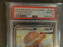 FA/Nihilego GX 2019 Sun & Moon Pokemon SV62/SV64 Hidden Fates PSA 10 - Image 2