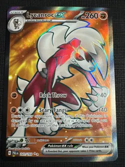 Pokemon TCG - Lycanroc ex #241/193 - SV02: Paldea Evolved - Full Art - NM - Image 1
