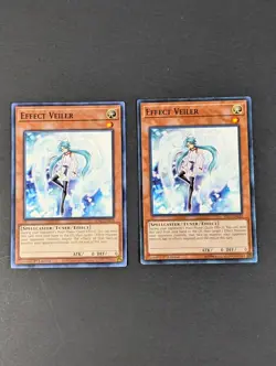 Yugioh TCG - 2x Effect Veiler - YS17-EN020 + SDAZ-EN018 - NM - 1st Ed - Common - Image 3