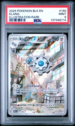 2025 POKEMON BLK EN-BLACK BOLT ILLUSTRATION RARE #140 KLANG PSA 9 - Image 1