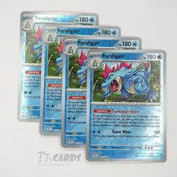 Feraligatr 041/162 Rare REVERSE HOLO x4 - 4x Playset Pokemon S&V Temporal Forces - Image 1