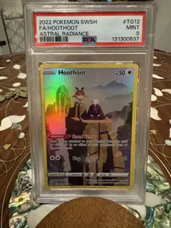 Pokemon Hoothoot TG12/TG30 Astral Radiance Trainer Gallery Holo PSA 9 - Image 1