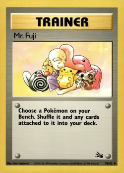 Mr. Fuji 58/62 Uncommon Fossil Pokemon Unlimited Lightly Played - Image 1