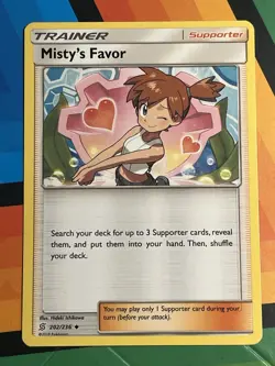 Pokemon Misty's Favor 202/236 Unified Minds Non Holo Uncommon NM - Image 1