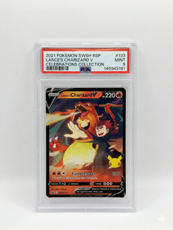 2021 Pokemon SWSH BSP Lance's Charizard V #133 Celebrations Collection PSA 9 - Image 1