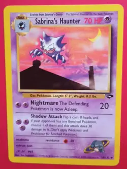 POKEMON Gym Challenge SABRINA'S HAUNTER VLP/EX # 55/132 U Regular 2000! - Image 1