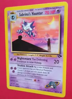 POKEMON Gym Challenge SABRINA'S HAUNTER VLP/EX # 55/132 U Regular 2000! - Image 2