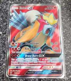 Pokemon Entei GX 71/73 Full Art Holo Rare Shining Legends 2017 - Image 1