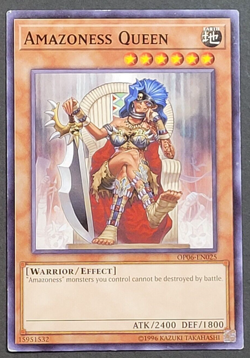 Yugioh TCG- 1x Amazoness Queen - OP06-EN025 - LP - Unlimited - Common - 2017 - Image 1
