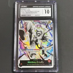 2025 One Piece Monkey D. Luffy Starter Leader Alternate Art #ST21-001 CGC 10 - Image 1