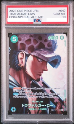 PSA 10 Trafalgar Law OP01-047 OP04 Special Alt Art 2023 One Piece Card Japanese - Image 1