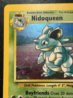 Pokemon Card Nidoqueen Holo Rare LP Jungle Set 7/64 Unlimited Edition - Image 3