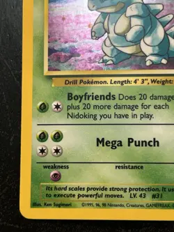 Pokemon Card Nidoqueen Holo Rare LP Jungle Set 7/64 Unlimited Edition - Image 4