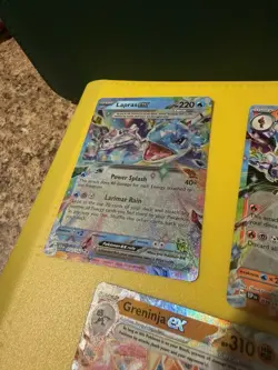 Pokemon TCG Holo Card Bundle - Lapras ex, Greninja ex, Ceruledge ex Foil - Image 4