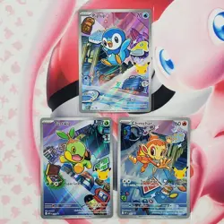 Piplup 042 + Chimchar 041 + Turtwig 040 - First Partner Pokemon Cards - #L143 - Image 1