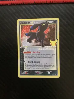 Umbreon Gold Star 17/17 Celebrations Classic Collection Holo Card NM Condition - Image 1