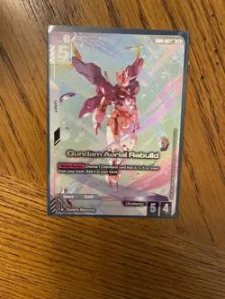 Gundam Aerial Rebuild GD01-067 LR+ Alt Art GUNDAM NEWTYPE RISING CARD NM ENGLISH - Image 1