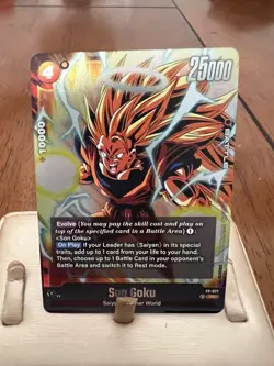 Dragon Ball TCG Promo Card Son Goku Foil FP-077 Fusion World - Image 1
