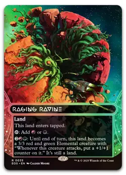 Raging Ravine (0035) (Borderless) #35 (Foil) NM Edge of Eternities EOS Magic MTG - Image 1