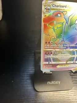 Pokemon TCG Charizard VSTAR Rainbow Secret Rare Card Brilliant Stars 174/172 NM - Image 5