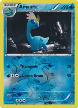 Lightly Played Amaura - 25/111 - Uncommon - Reverse Holo Pokemon Furious Fists - Image 1