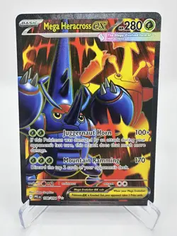 Mega Heracross ex 108/094 Me02: Phantasmal Flames Holo Pokemon Near Mint - Image 1
