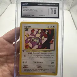 CGC GEM MINT 10 Pokemon Aipom 41/64 2001 Neo Revelation 1st Edition - Image 1