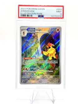 2023 POKEMON SVI EN SCARLET VIOLET ILLUSTRATION RARE #203 ARMAROUGE PSA 9 🐦‍🔥 - Image 1
